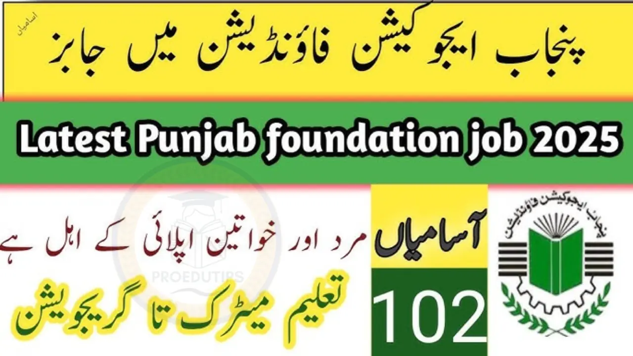 Punjab Education Foundation Management Staff Jobs 2025