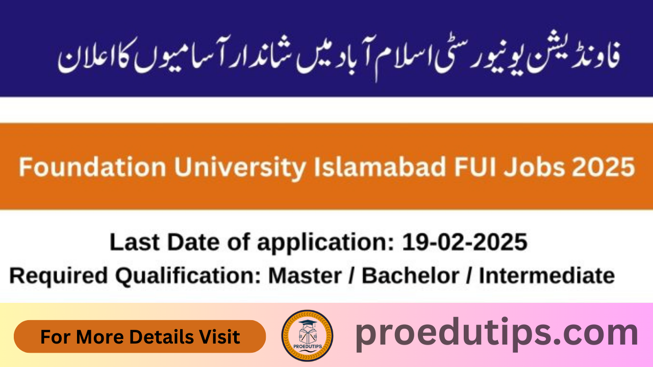 Foundation University Islamabad Jobs 2025